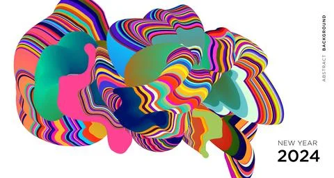 Vector colorful abstract fluid and  dynamic banner Stock Illustration