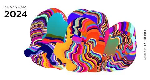 Vector colorful abstract fluid and  dynamic banner Stock Illustration