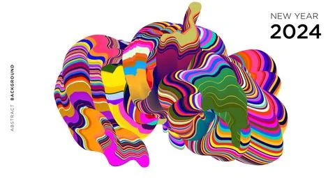 Vector colorful abstract fluid and  dynamic banner Stock Illustration