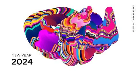 Vector colorful abstract fluid and dynamic doodle for banner and poster Stock Illustration