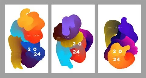 Vector colorful abstract fluid and dynamic doodle for banner and poster Stock Illustration