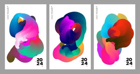 Vector colorful abstract fluid and dynamic doodle for banner and poster Stock Illustration