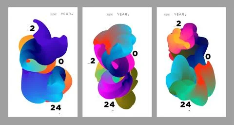 Vector colorful abstract fluid and dynamic doodle for banner and poster Stock Illustration