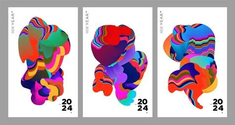 Vector colorful abstract fluid and dynamic doodle for banner and poster Stock Illustration