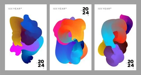 Vector colorful abstract fluid and dynamic doodle for banner and poster Stock Illustration