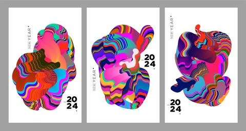 Vector colorful abstract fluid and dynamic doodle for banner and poster Stock Illustration