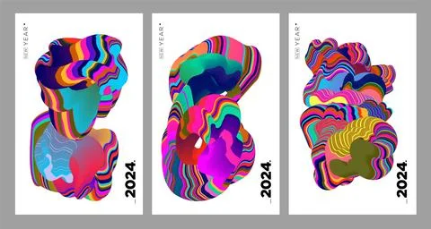 Vector colorful abstract fluid and dynamic doodle for banner and poster Illustrazione stock