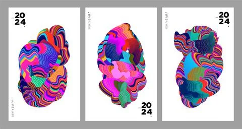 Vector colorful abstract fluid and dynamic doodle for banner and poster Stock Illustration