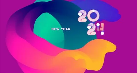 Vector colorful abstract fluid and dynamic doodle for banner and poster Stock Illustration