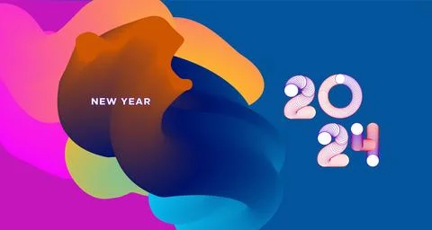 Vector colorful abstract fluid and dynamic doodle for banner and poster Stock Illustration