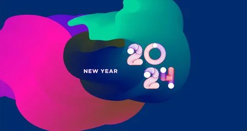 Vector colorful abstract fluid and dynamic doodle for banner and poster Stock Illustration