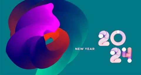 Vector colorful abstract fluid and dynamic doodle for banner and poster Stock Illustration