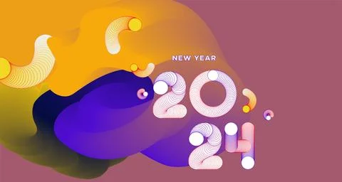 Vector colorful abstract fluid and dynamic doodle for banner and poster Stock Illustration