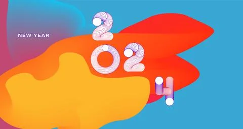 Vector colorful abstract fluid and dynamic doodle for banner and poster Stock Illustration