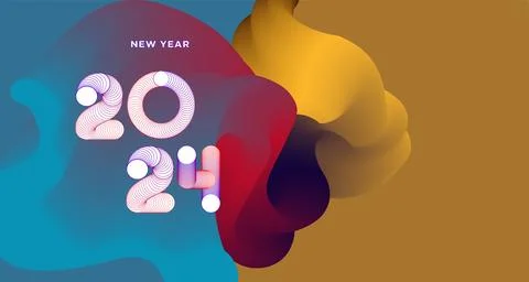 Vector colorful abstract fluid and dynamic doodle for banner and poster Stock Illustration