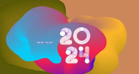 Vector colorful abstract fluid and dynamic doodle for banner and poster Stock Illustration