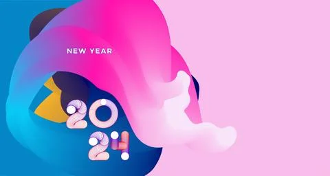 Vector colorful abstract fluid and dynamic doodle for banner and poster Stock Illustration