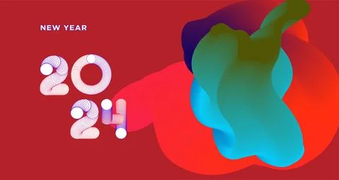 Vector colorful abstract fluid and dynamic doodle for banner and poster Stock Illustration