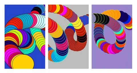 Vector colorful abstract geometric poster Stock Illustration