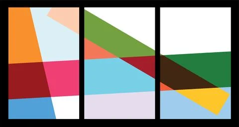 Vector colorful abstract geometric poster Illustrazione stock