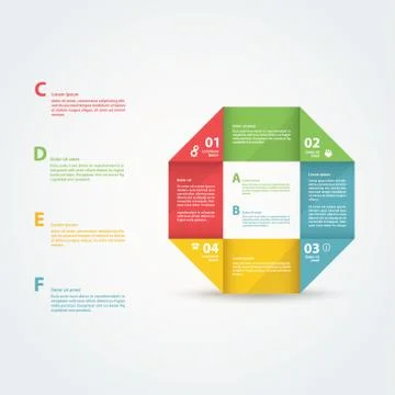 Vector colorful abstract shape. infographic template with place for your cont Stock Illustration