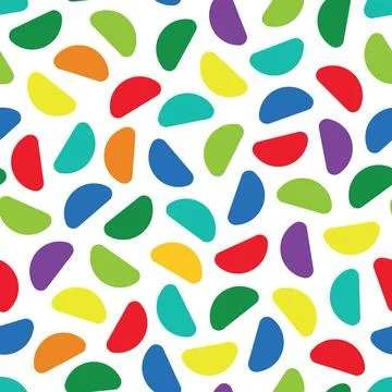 Vector colorful abstract slices seamless pattern. Bright geometric half cir.. Stock Illustration