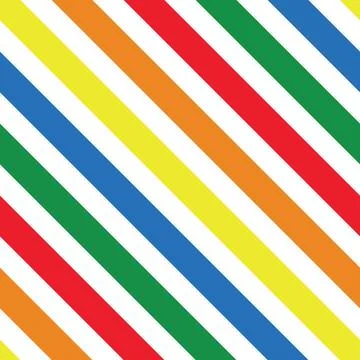 Vector colorful abstract striped seamless pattern. Bright geometric diagonal  Stock Illustration
