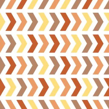 Vector colorful arrow repeat seamless pattern. Earthy colors arrows. Stock Illustration
