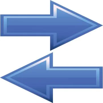 Vector colorful arrows left right Stock Illustration