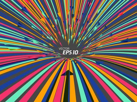 Vector colorful arrows symbolizing teamwork. Stock Illustration