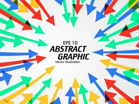 Vector colorful arrows symbolizing teamwork. Stock Illustration