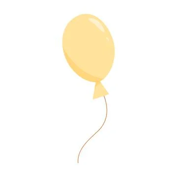 Vector colorful balloon in flat cartoon style isolated on white background Stock Illustration