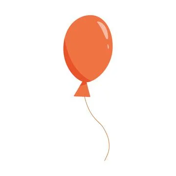 Vector colorful balloon in flat cartoon style isolated on white background Stock Illustration