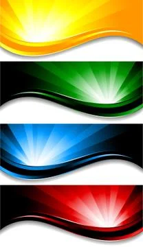 Vector colorful banners Stock Illustration