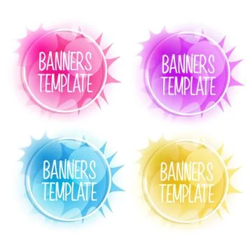 Vector colorful banners Stock Illustration