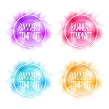 Vector colorful banners Stock Illustration