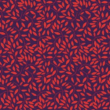 Vector Colorful Branches Seamless Pattern Background With abstract plants wit Illustrazione stock