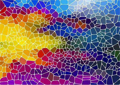 Vector colorful bright abstract stained glass Illustrazione stock