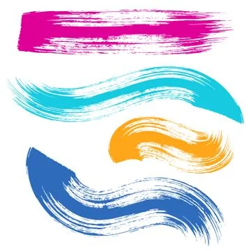 Vector colorful brush strokes Illustrazione stock