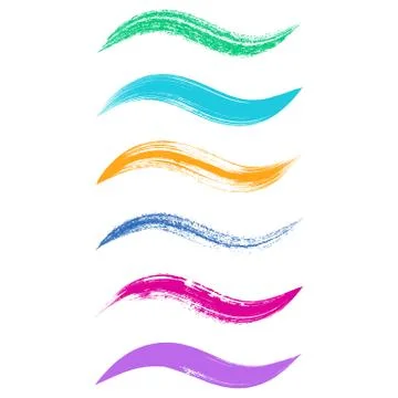 Vector colorful brush strokes Stock Illustration