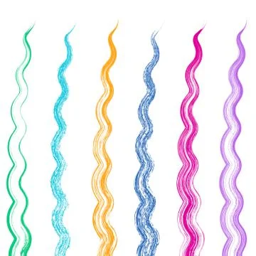 Vector colorful brush strokes Illustration