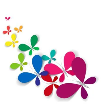 Vector colorful butterflies Stock Illustration