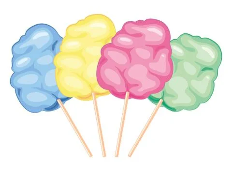 Vector colorful candy cotton Stock Illustration