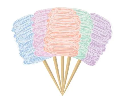 Vector colorful candy cotton Stock Illustration