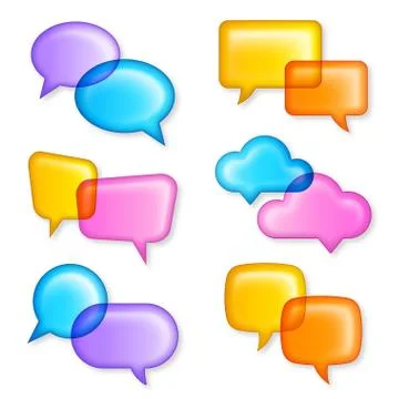 Vector Colorful chat bubbles Stock Illustration