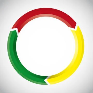 Vector colorful circular arrow chart Stock Illustration