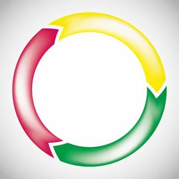 Vector colorful circular arrow chart Stock Illustration