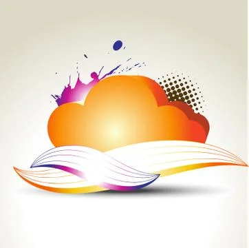 Vector colorful cloud Stock Illustration