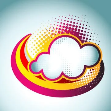 Vector colorful cloud Stock Illustration