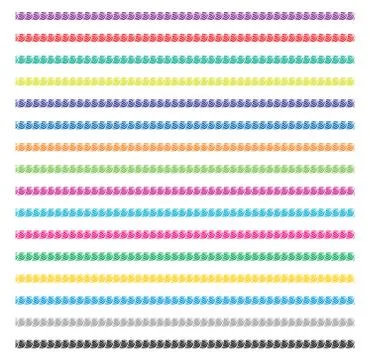 Vector colorful collection of yarn strings Illustrazione stock